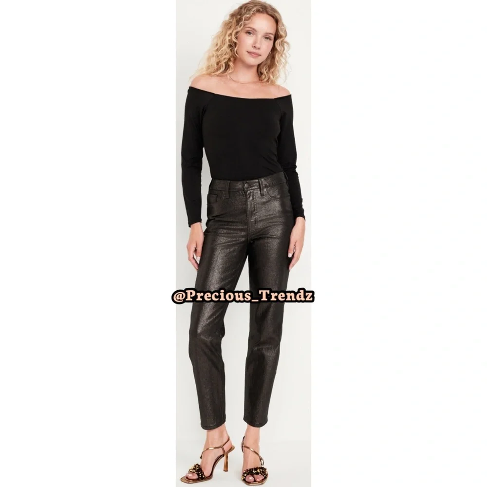 1️⃣2️⃣9️⃣ Old Navy High-Waisted Shine OG Straight Ankle Jeans Plus Size 22